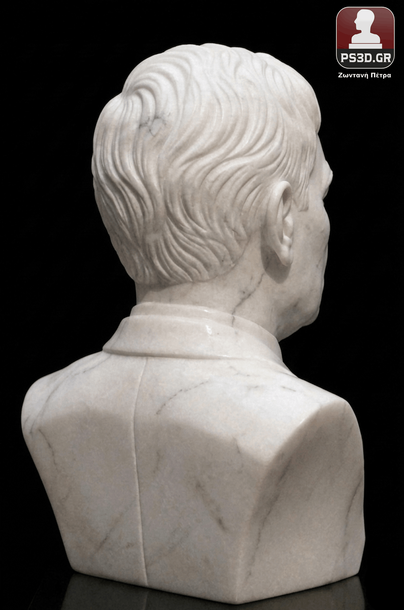Μαρμαρογλυπτική | PS3D Portrait Sculpture Αγάλματα · Μαρμάρινα γλυπτά · Έργα τέχνης · Προτομές σε φυσικό μάρμαρο Δημιουργούμε μαρμάρινες προτομές & μαρμάρινα αγάλματα από φωτογραφίες. PS3D Portrait Sculpture WWW.PS3D.GR Custom Sculpture by Photo | Marble Head Bust  Works of art and busts in natural marble. We create marble portrait sculptures & busts from your photographs.