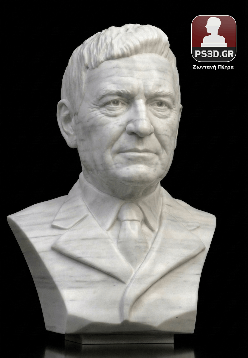 Μαρμαρογλυπτική | PS3D Portrait Sculpture Αγάλματα · Μαρμάρινα γλυπτά · Έργα τέχνης · Προτομές σε φυσικό μάρμαρο Δημιουργούμε μαρμάρινες προτομές & μαρμάρινα αγάλματα από φωτογραφίες. PS3D Portrait Sculpture WWW.PS3D.GR Custom Sculpture by Photo | Marble Head Bust  Works of art and busts in natural marble. We create marble portrait sculptures & busts from your photographs.