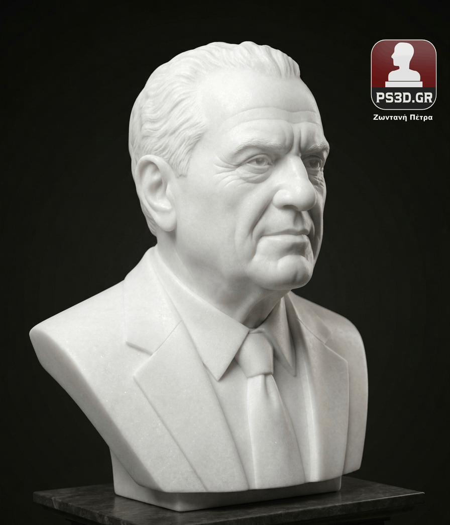 Μαρμαρογλυπτική | PS3D Portrait Sculpture Αγάλματα · Μαρμάρινα γλυπτά · Έργα τέχνης · Προτομές σε φυσικό μάρμαρο Δημιουργούμε μαρμάρινες προτομές & μαρμάρινα αγάλματα από φωτογραφίες. PS3D Portrait Sculpture WWW.PS3D.GR Custom Sculpture by Photo | Marble Head Bust  Works of art and busts in natural marble. We create marble portrait sculptures & busts from your photographs.