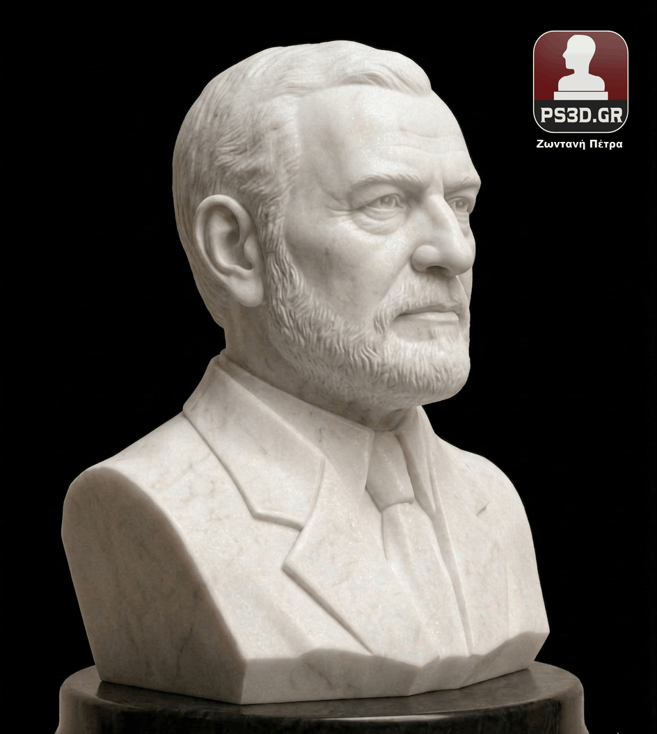 Μαρμαρογλυπτική | PS3D Portrait Sculpture Αγάλματα · Μαρμάρινα γλυπτά · Έργα τέχνης · Προτομές σε φυσικό μάρμαρο Δημιουργούμε μαρμάρινες προτομές & μαρμάρινα αγάλματα από φωτογραφίες. PS3D Portrait Sculpture WWW.PS3D.GR Custom Sculpture by Photo | Marble Head Bust  Works of art and busts in natural marble. We create marble portrait sculptures & busts from your photographs.