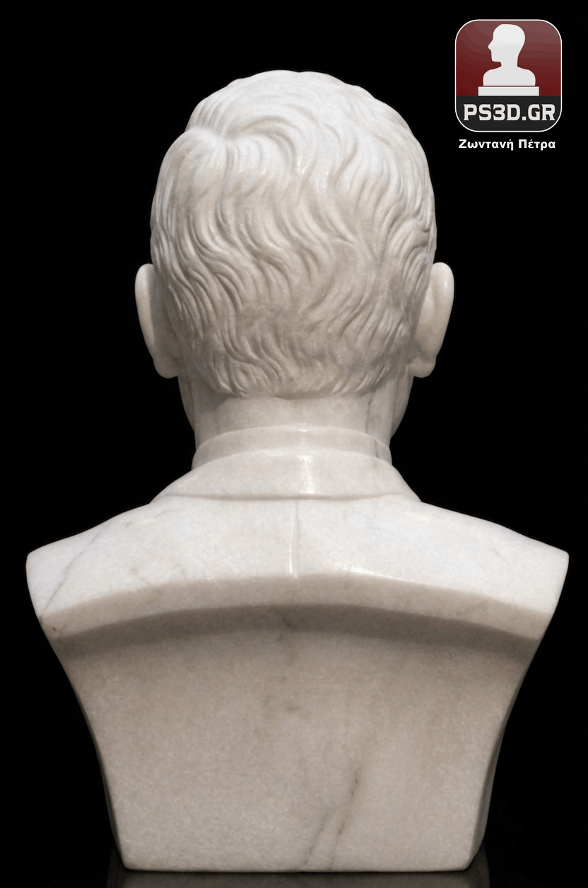 Μαρμαρογλυπτική | PS3D Portrait Sculpture Αγάλματα · Μαρμάρινα γλυπτά · Έργα τέχνης · Προτομές σε φυσικό μάρμαρο Δημιουργούμε μαρμάρινες προτομές & μαρμάρινα αγάλματα από φωτογραφίες. PS3D Portrait Sculpture WWW.PS3D.GR Custom Sculpture by Photo | Marble Head Bust  Works of art and busts in natural marble. We create marble portrait sculptures & busts from your photographs.